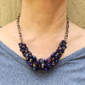 Grape Cluster Glass Necklace Simply Vera Wang